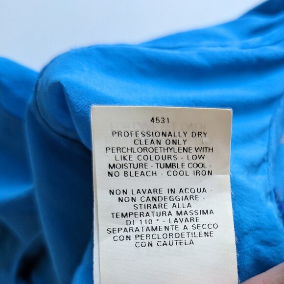 Narciso Rodriguez Blue White Black Colorblock Silk Slip Dress Size 6 AS IS FLAWS - Picture 6 of 16